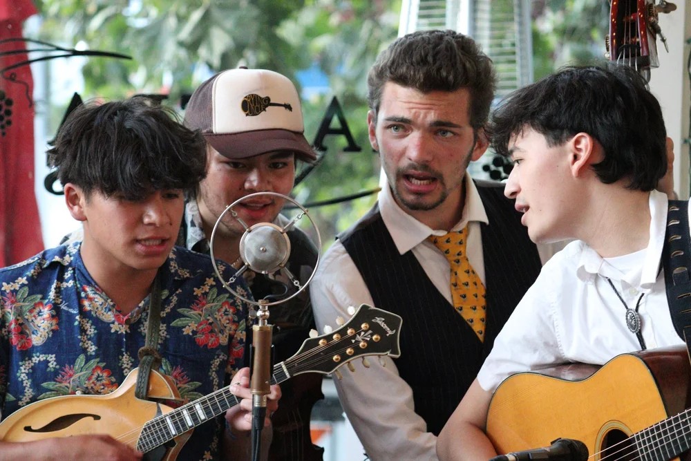 Crying Uncle performing with microphone