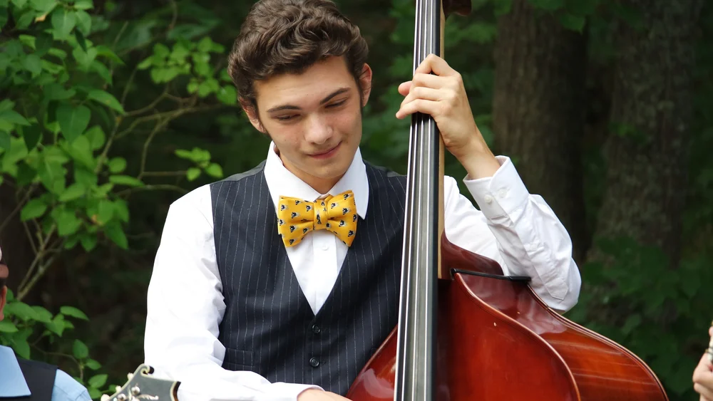Bass player portrait